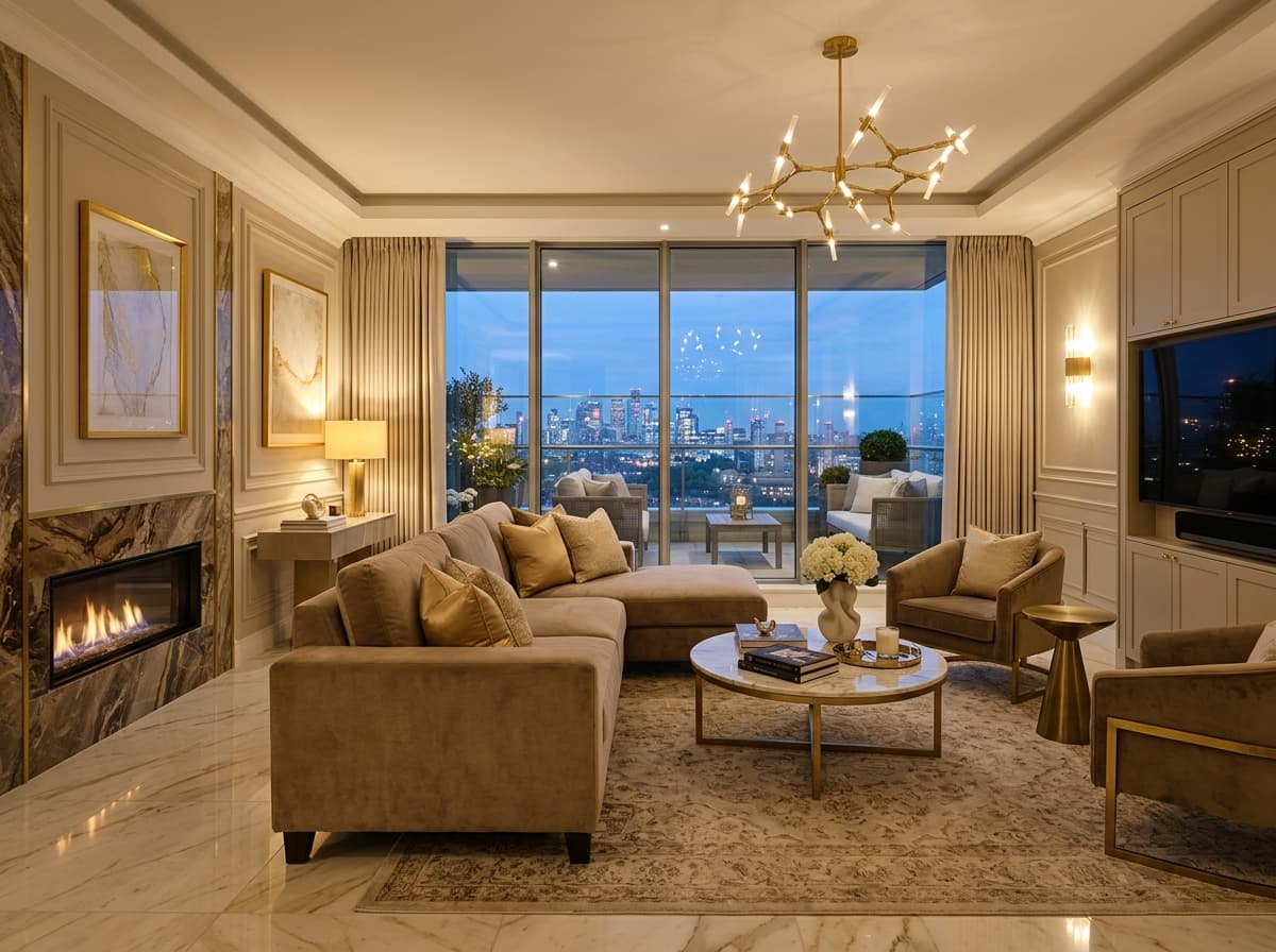 Interior – Velvet Living Room